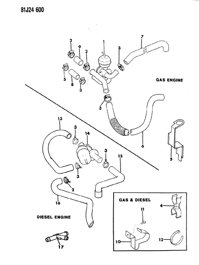 1986 Jeep Comanche Valve Diagram for 56000414