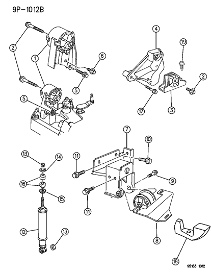 1995 Dodge Neon Engine Mounts Diagram 2