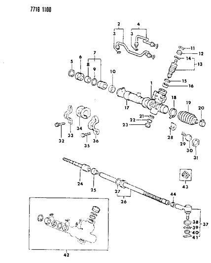 1988 Dodge Colt Gear - Power Steering Diagram