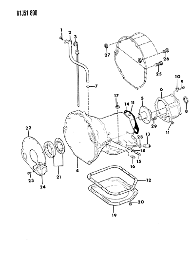 1985 Jeep Grand Wagoneer Case, Adapter & Miscellaneous Parts Diagram 1