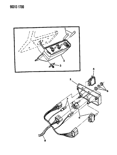 1991 Dodge D350 Controls, Electric Touch Snow Plow Diagram