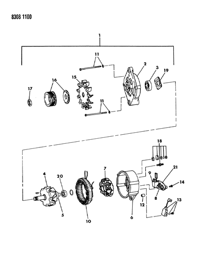 1988 Dodge Ramcharger Alternator Diagram 2