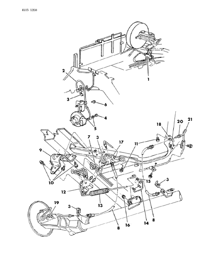 1984 Dodge Caravan Lines & Hoses, Brake Diagram