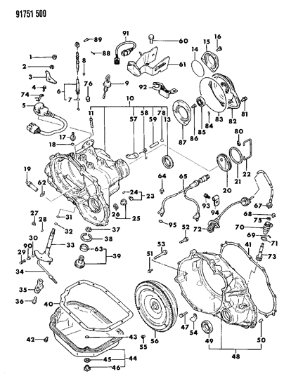 1991 Dodge Stealth Bolt Diagram for MF241223