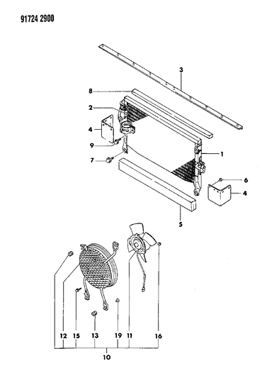 1991 Dodge Ram 50 Condenser, Air Conditioner Diagram