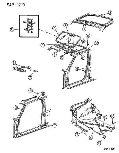 1994 Dodge Shadow Anchor-Tie Down Diagram for 4665288