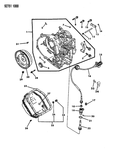 1993 Dodge Stealth Case & Miscellaneous Parts Diagram 2