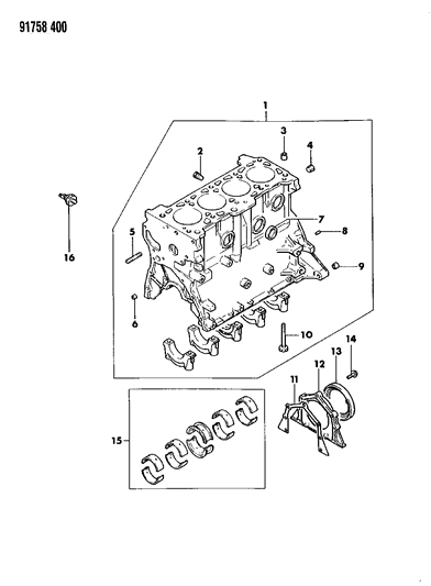 1991 Dodge Colt Cylinder Block Diagram