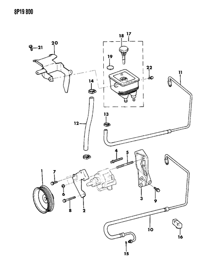 1991 Dodge Monaco Pump Mounting - Power Steering Diagram 2