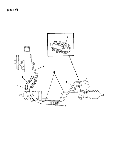 1989 Dodge Lancer Hose Chart - Power Steering Pump Diagram