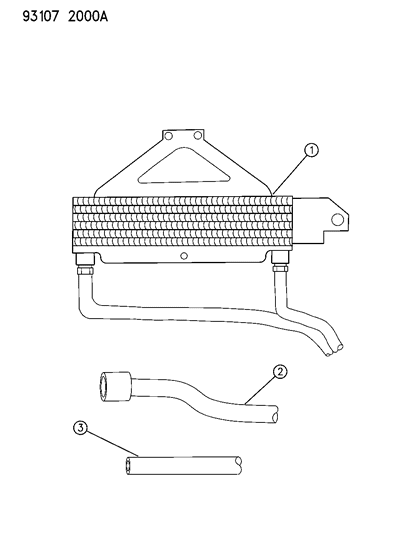 1993 Dodge Caravan Oil Cooler - Air Cooled Diagram