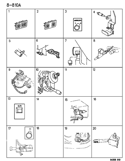 1994 Dodge Dakota Switch-Overdrive LOCKOUT Diagram for 56007184