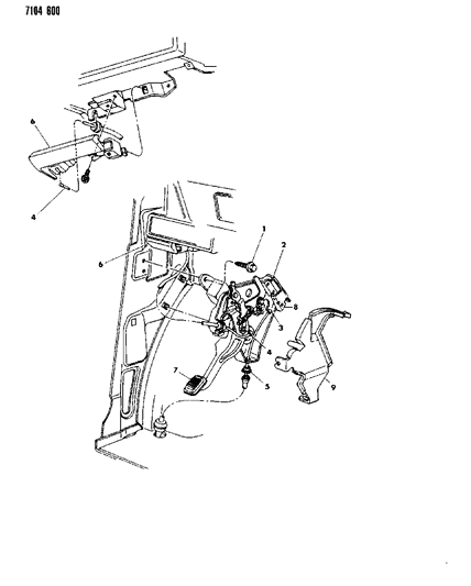 1987 Dodge Caravan Lever - Parking Brake Diagram