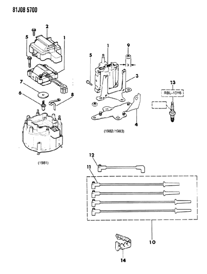 1986 Jeep Comanche Coil - Sparkplugs - Wires Diagram 2