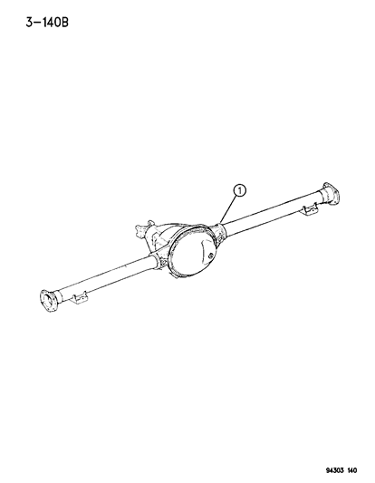 1995 Dodge Ram 2500 Axle Assembly, Rear Diagram 2