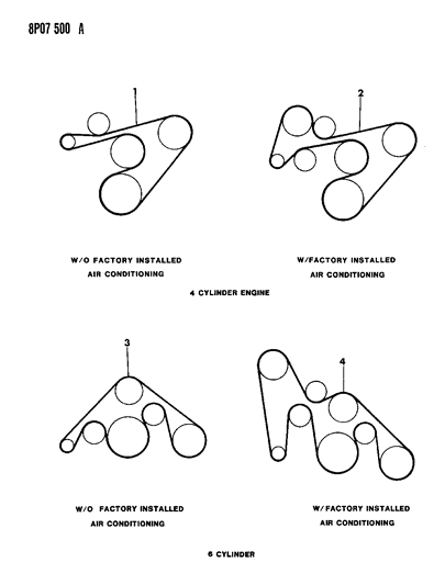 1990 Dodge Monaco Drive Belts Diagram