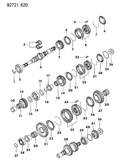 1994 Dodge Colt Gear Train Diagram 1