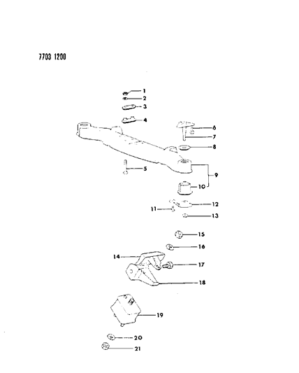 1987 Chrysler Conquest Differential Mounts Diagram