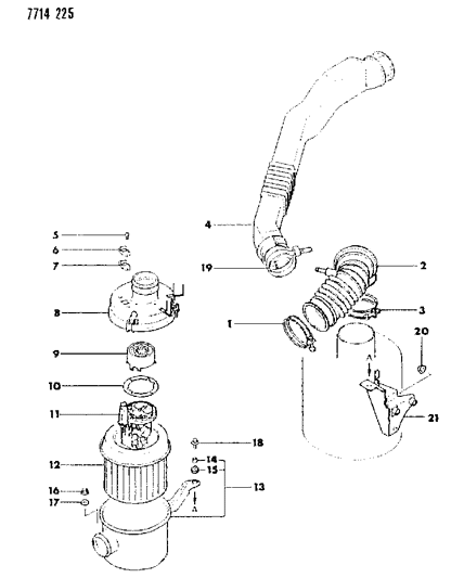 1988 Dodge Colt Nut Diagram for MS440518