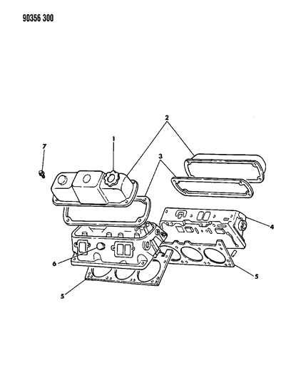1990 Dodge Dakota Cylinder Head Diagram 1