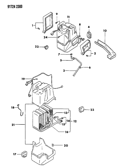 1991 Dodge Ram 50 Air Conditioner Unit Diagram