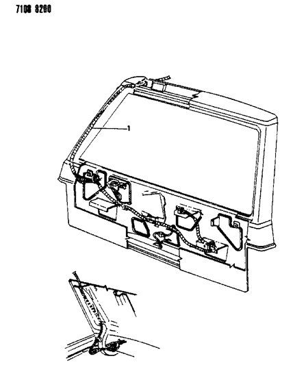 1987 Dodge Aries Wiring - Liftgate & Trunk Diagram