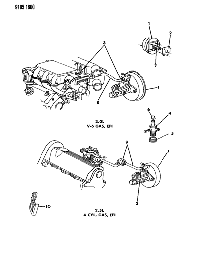 1989 Dodge Caravan Booster, Power Brake Diagram