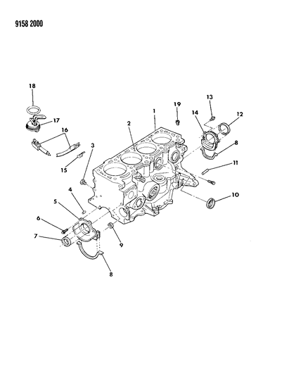 1989 Dodge Shadow Cylinder Block Diagram 2