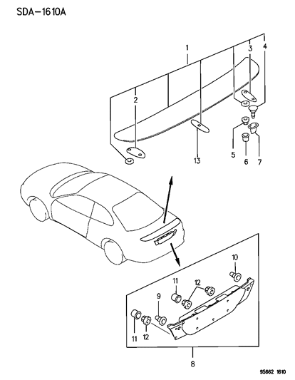 1996 Dodge Avenger Air Spoiler Diagram