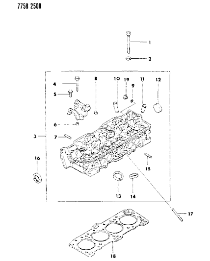 1988 Dodge Colt Cylinder Head Diagram 4