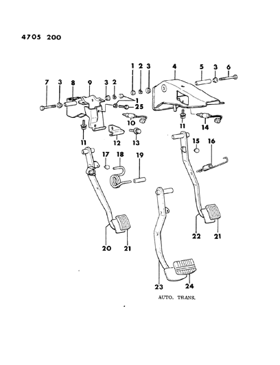 1984 Dodge Conquest Brake Pedal Diagram 1