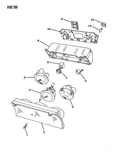 1989 Dodge Omni Instrument Panel Cluster Diagram