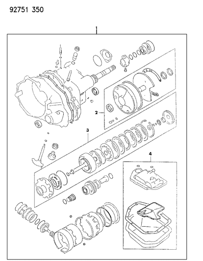 1993 Dodge Colt Seal & Gasket Package, Repair Automatic Transaxle Diagram 1