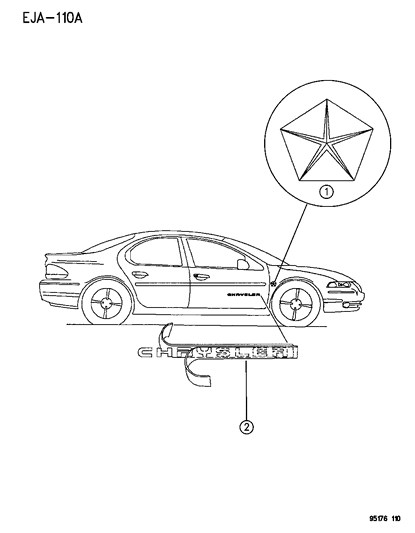 1995 Dodge Stratus Nameplates Diagram