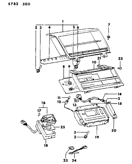 1986 Dodge Colt Meter, Liquid Crystal Display Diagram