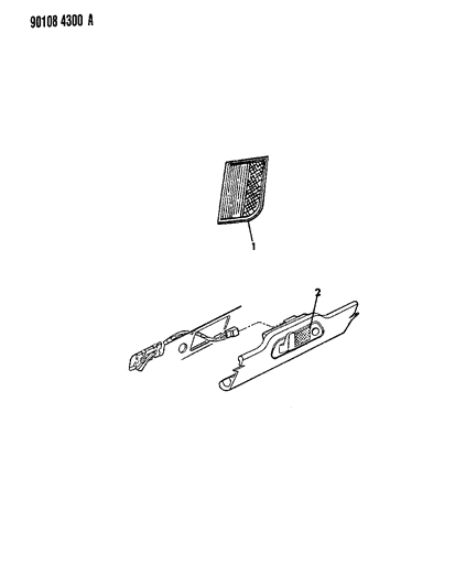 1990 Chrysler Imperial Lamps - Cargo-Dome-Courtesy Diagram