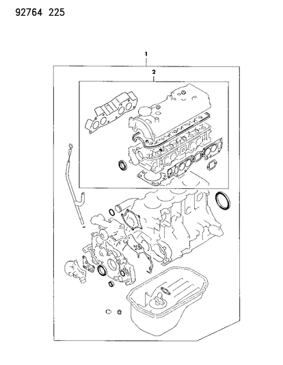 1993 Dodge Ram 50 Engine Gasket Sets Diagram