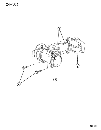 1996 Dodge Neon Compressor & Mounting Diagram