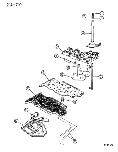 1995 Chrysler Town & Country Valve Body Diagram 1