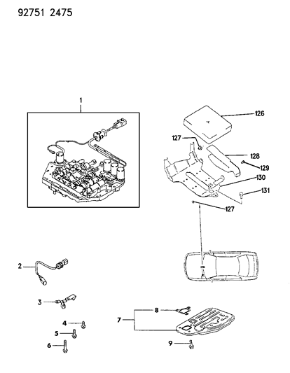 1994 Dodge Colt Valve Body & Components Diagram 7