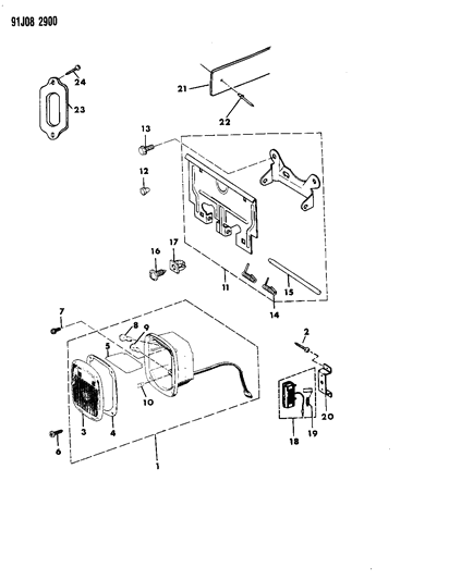 1991 Jeep Wrangler Bumper Rubber Diagram for J4006673