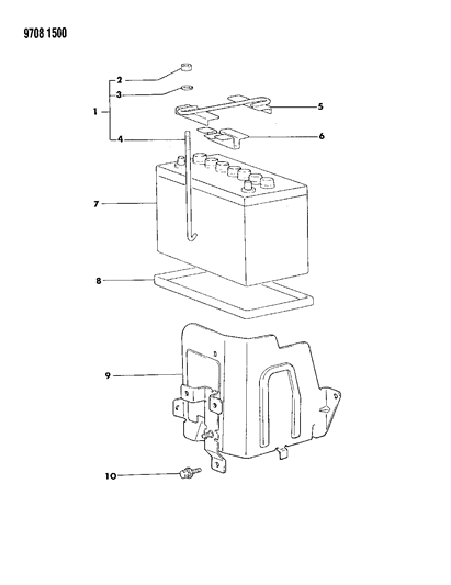 1989 Dodge Raider Battery Tray Diagram