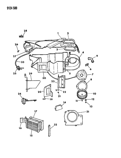 1989 Dodge Aries Heater Unit Diagram