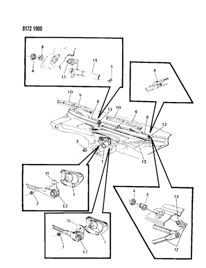 1988 Dodge Diplomat Windshield Wiper System Diagram