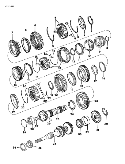 1984 Dodge 600 Gear Train Diagram 2