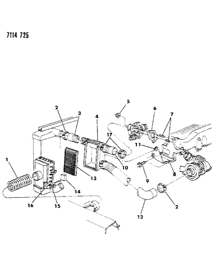 1987 Chrysler LeBaron GTS Air Cleaner Diagram 7