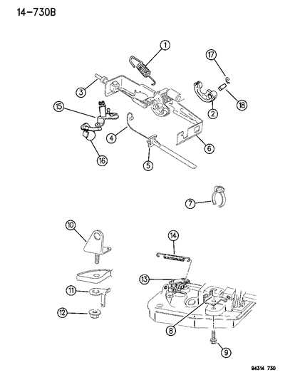 1996 Dodge Ram 2500 Cable-Accelerator Diagram for 53031501