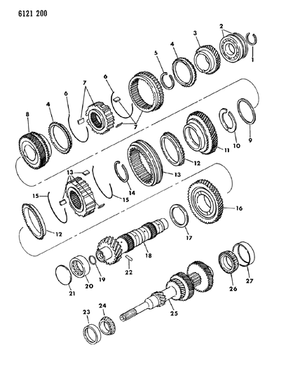 1986 Dodge Daytona Gear Train Diagram 1