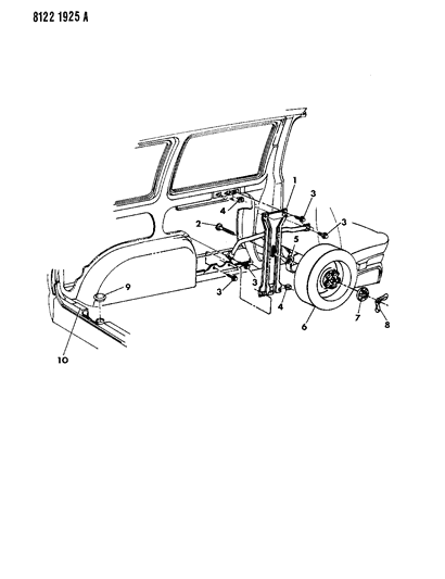 1988 Dodge Grand Caravan Spare Tire Stowage Diagram 2