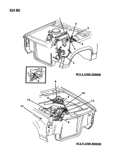 1988 Dodge Dakota Plumbing - Heater Diagram